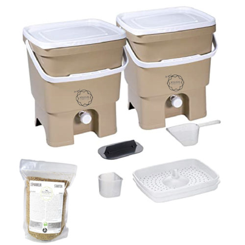 Starter Kit Bokashi composter 2 buckets Organko and activator 2kg